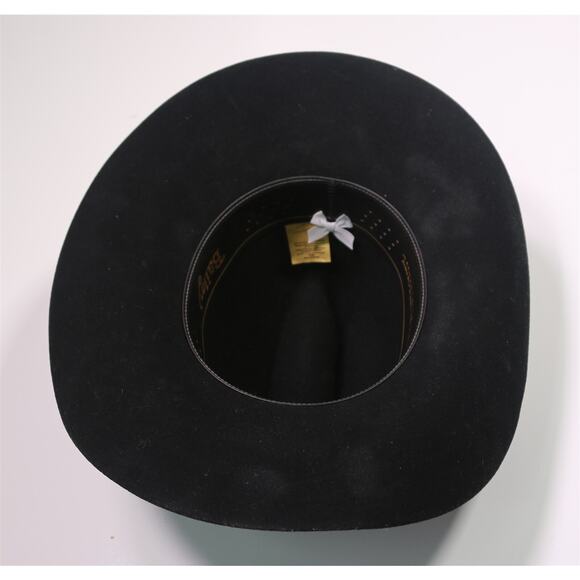 Bailey Black Angora Blent Rabbit Felt XXXX Cowboy Hat 7 (56) - Picture 5 of 11
